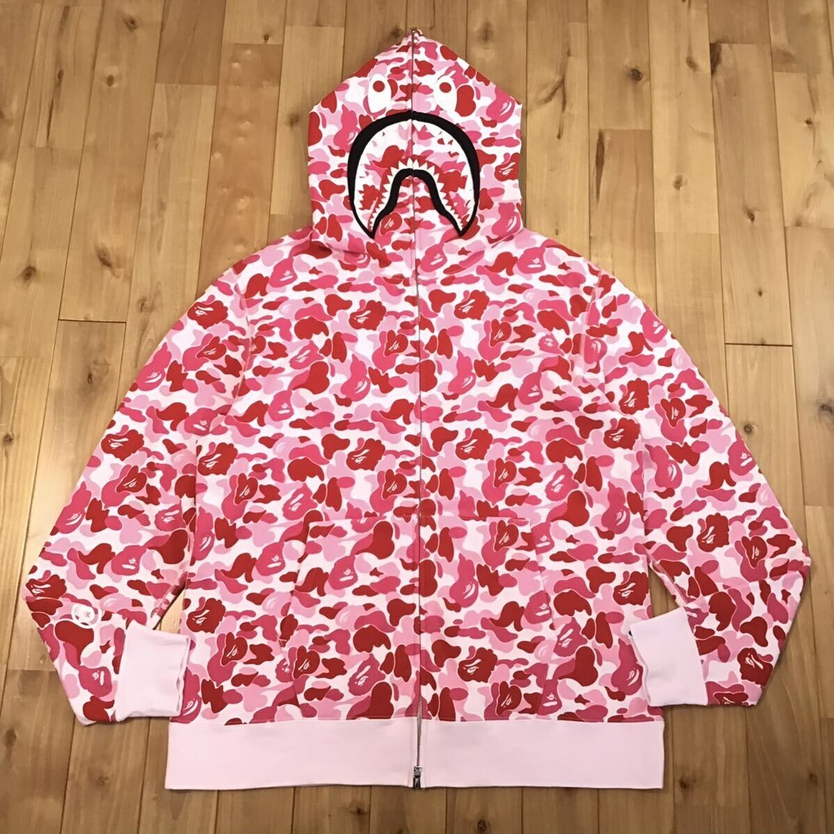 2XL BAPE ABC camo Pink shark full zip hoodie A Bathing Ape 2XL BAPE ABC camo Pink shark full zip hoodie A Bathing Ape