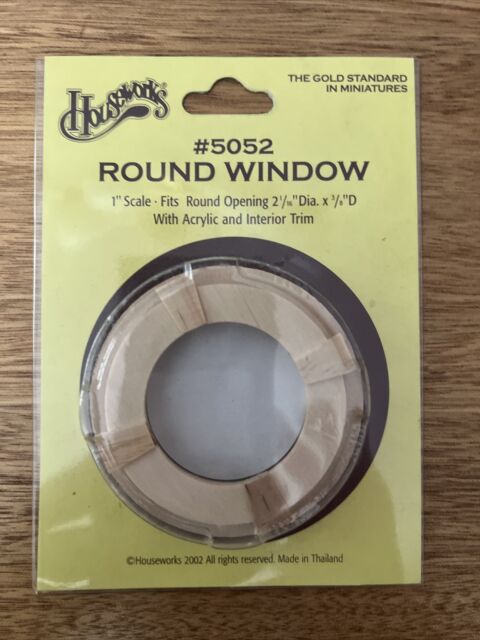 Houseworks Dolls House Round Window Frame 1:12 Scale Wooden Miniature