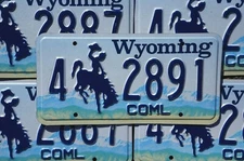 ONE or MORE Embossed WYOMING License Plate Plates - Nice Quality Original