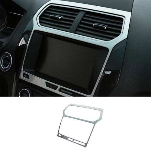 Central Console Navigation Panel Trim For Ford Explorer 2011-15 Silver Titanium