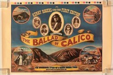 KENNY ROGERS AND The FIRST EDITION The Ballad Of Calico 1972 PROMO POSTER Proof