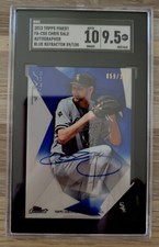 2015 Topps Finest CHRIS SALE Auto Blue Refractor 59/150 #FA-CSE SGC 10/9.5