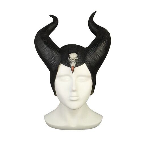 HORNS HEADRESS DEVIL DOUBLE HEADBAND EVIL GOTHIC MALEFICENT  display picture 2