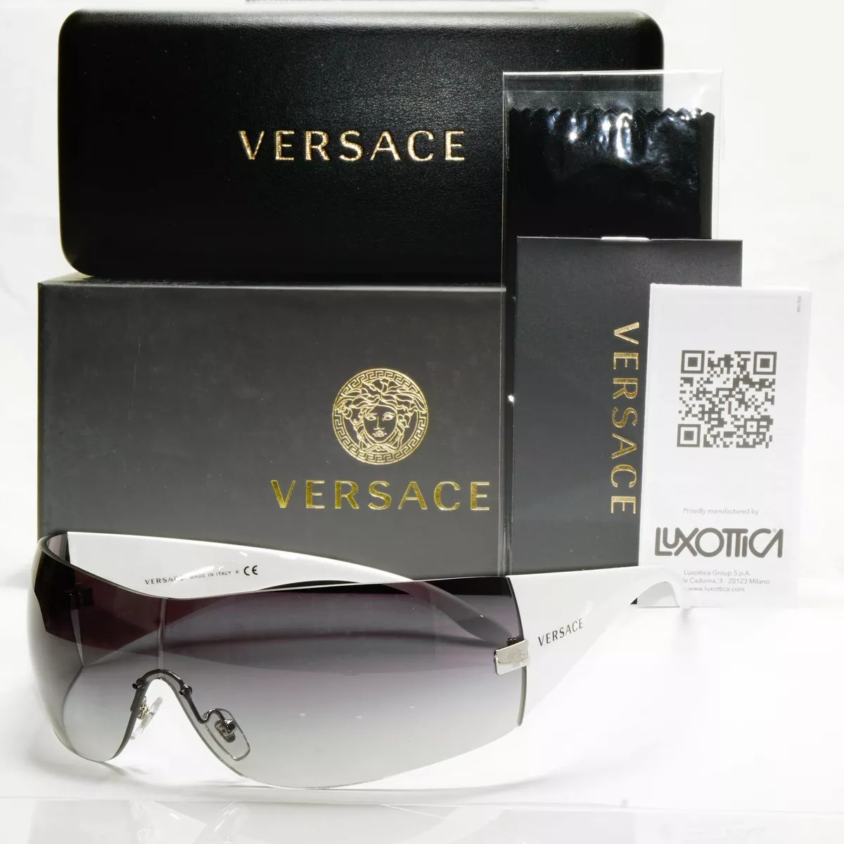 Flat Top Side Vent Mono Block Lens Shield 80s Sport Sunglasses White Black  Smoke - Walmart.com