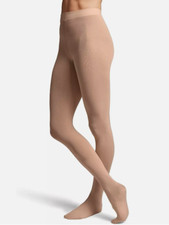 Bloch Girl's Adaptatoe Beige Ballet Tights Size CHM  510649