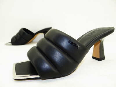 DKNY Kady Mid Pantolette Hoch High Heel Pumps Sandalen Damen Gr.39 Schwarz