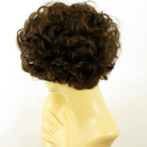 short wig for women curly chocolate copper wick ref LADY 6h30 PERUK - Picture 4 of 9