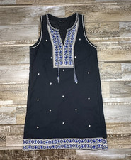 Size 2 Madewell Suncoast embroidered shift dress navy