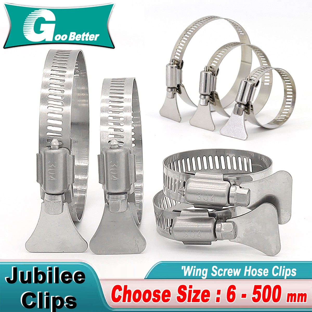 10 Pieces Hose Clamp 2 1/4 Inch, Stainless Steel Hose Clamps For 1-1/4 - View #10