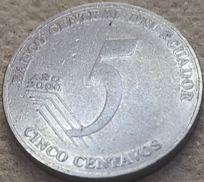 2000 Ecuador 5 Centavos KM# 105 US SELLER COMBINE SHIPPING