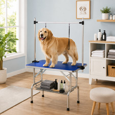 36" Pet Grooming Table Adjustable TWO Arms Heavy Duty Table for Dog Cat Foldable