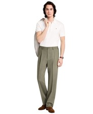 Tommy Hilfiger Mens Modern fit Dress Pants 34 / 32 Olive Green Solid Stretch