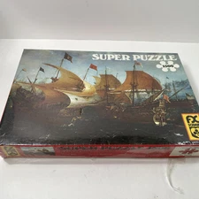 F.X. Schmid 1500 piece jigsaw puzzle - SEA BATTLE OFF DOVER - NEW Sealed Has Rip