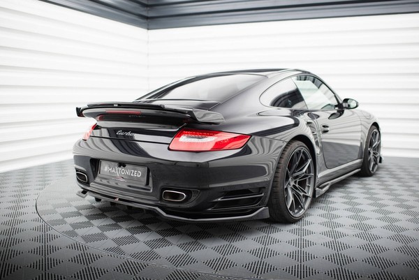 Mittlerer Diffusor Heck Ansatz DTM Look FüR Porsche 911 Turbo 997 Schwarz-image