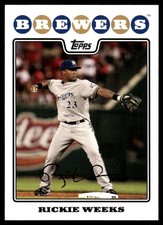 Rickie Weeks 2008 Topps Brewers #MIL12 Brewers MLB READ FREE SHIP AutographDen