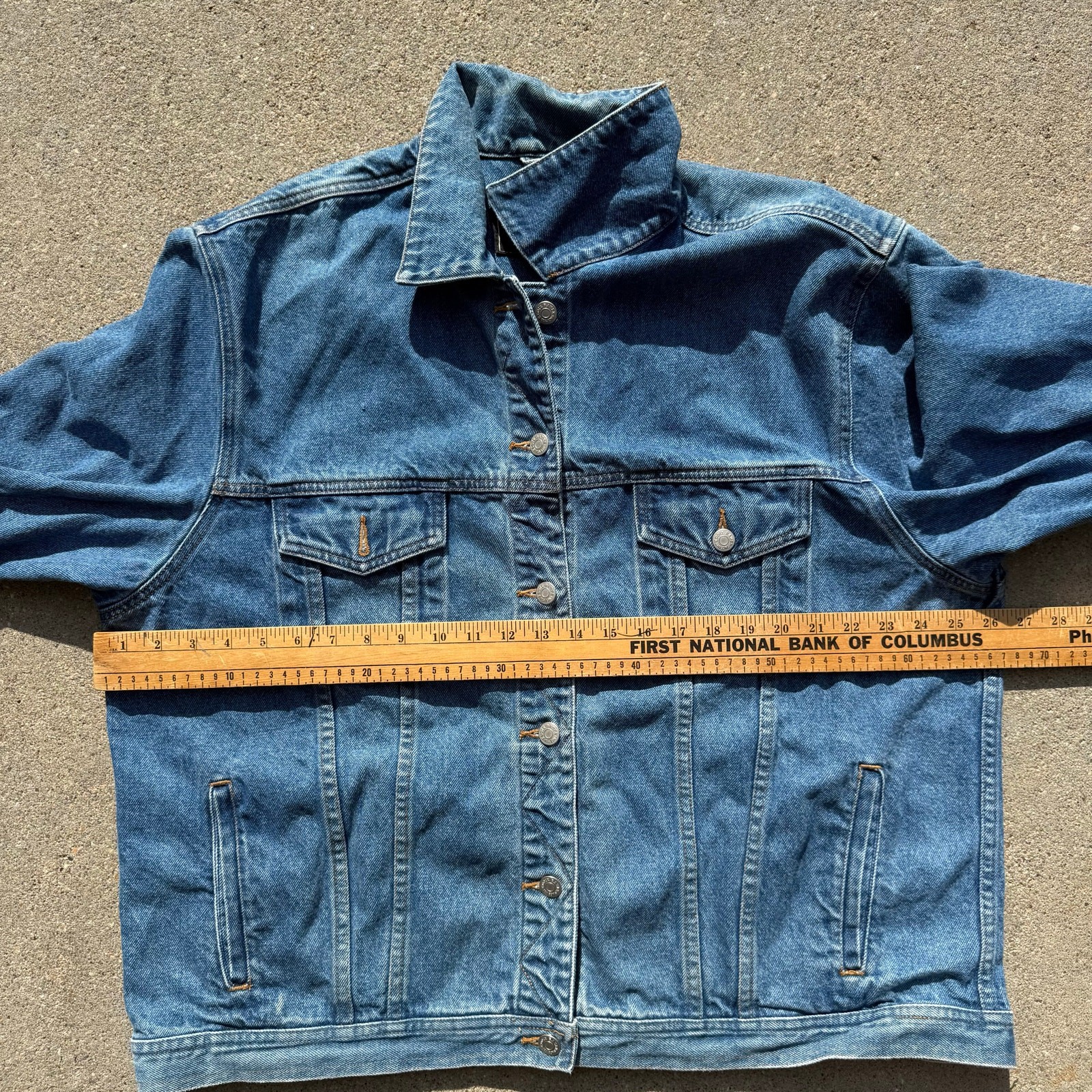 Vintage Y2K Eddie Bauer Jean Trucker Jacket Blue Denim Womens XXL gorpcore boho image 6