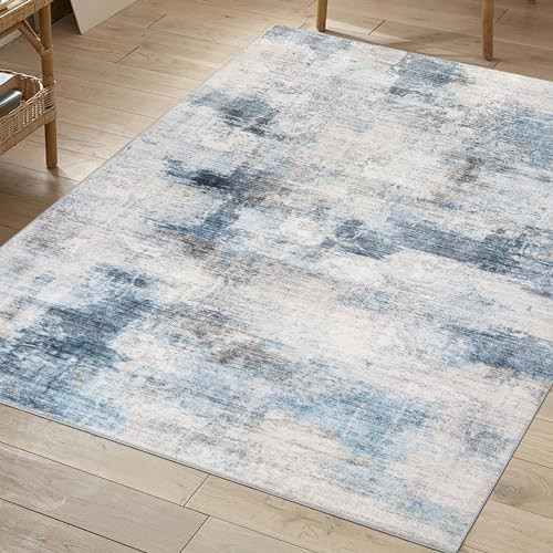 Modern Abstract Area Rug, 3x5 Washable Rugs for Living Room Bedroom Entryway - Picture 2 of 7