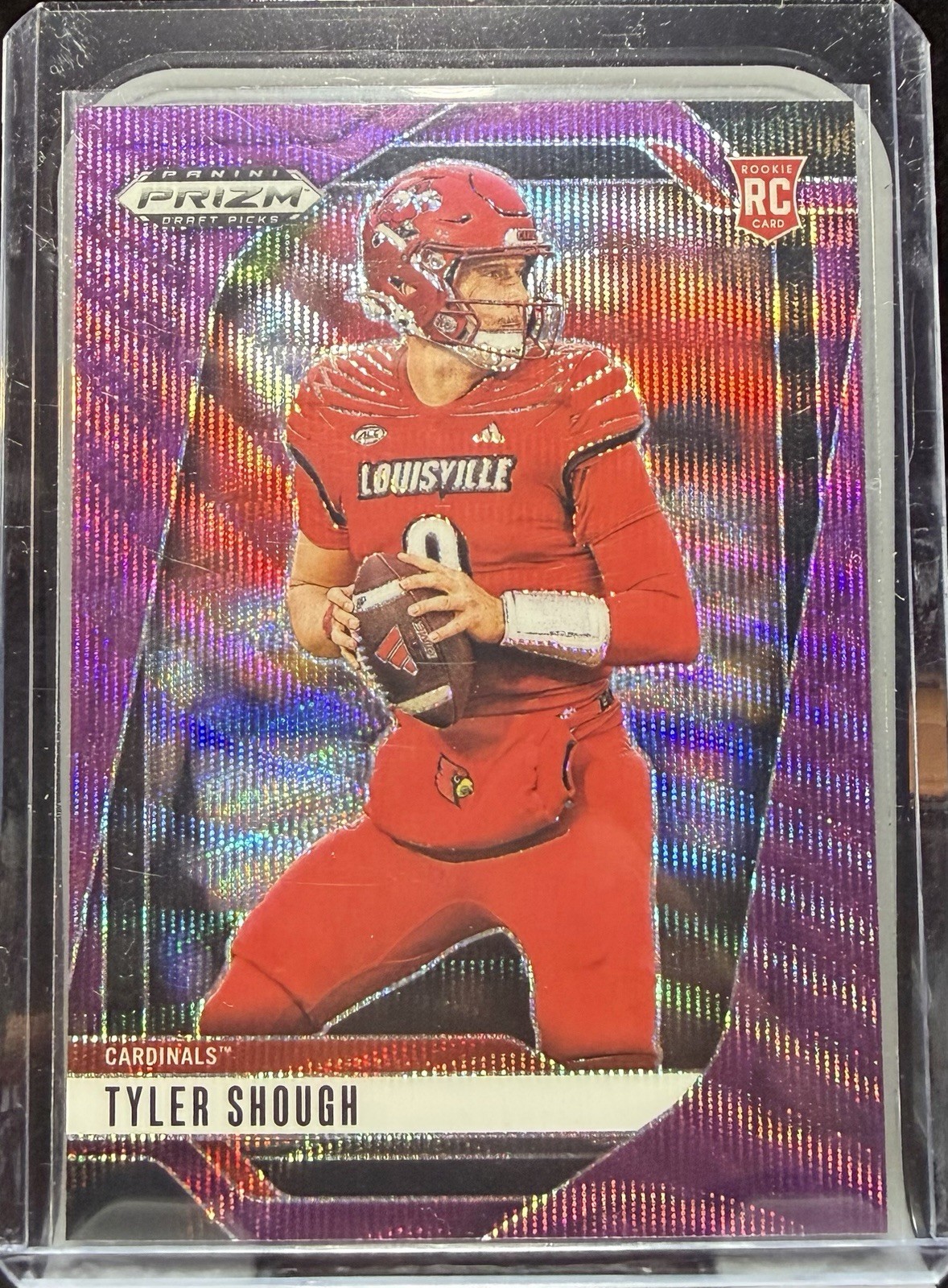 2025 Panini Prizm Draft Picks - TYLER SHOUGH- Purple Wave (RC)- Cardinals #49