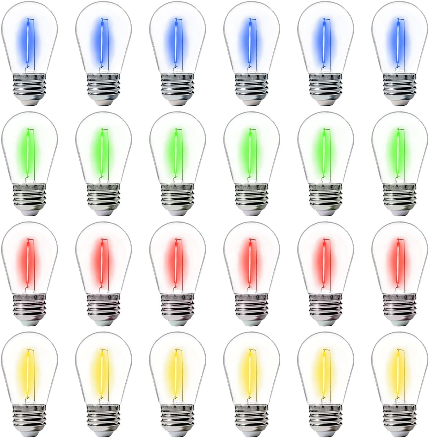24 Pack LED S14 Replacement Light Bulbs, Shatterproof Waterp