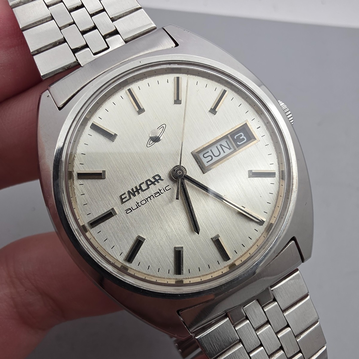 Vintage ENICAR Ocean Pearl men's automatic watch 2167-51-29 day