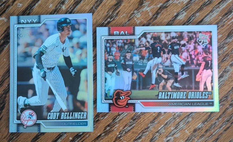 2026 Topps Series 2 Rainbow Foil Lot X2, Cody Bellinger, Orioles Team Card