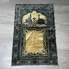 Prayer Rug 38x36 Turkish Muslim Vintage Religion Boho Middle Eastern