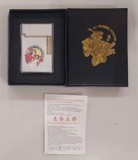 NOS! Mint in Box! LA GLORIA CUBANA CIGAR LIGHTER, logo white enamel butane