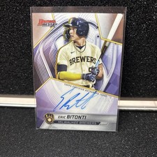 2025 Bowman’s Best Eric Bitonti On Card Auto Milwaukee Brewers B25-EBI