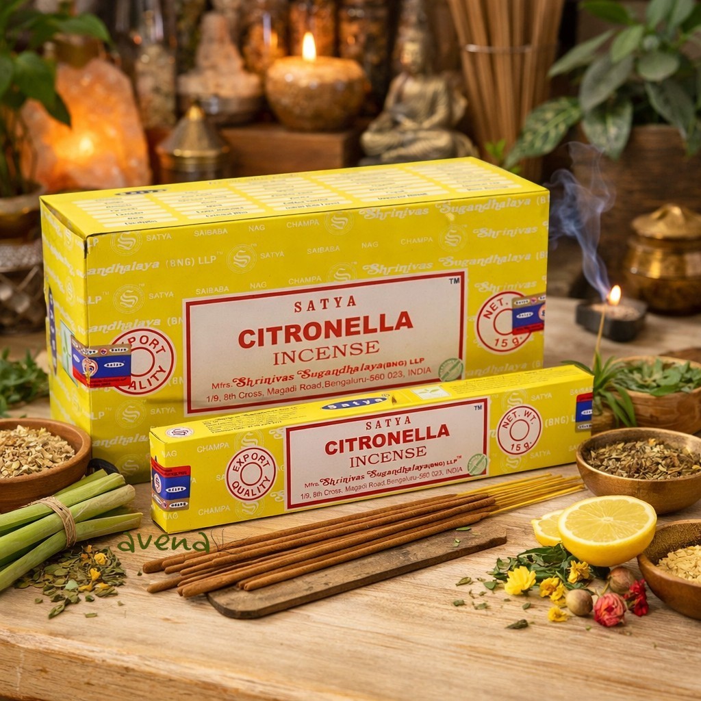 Satya Citronella Incense Pack 120 Aromatic Rods - Image 3