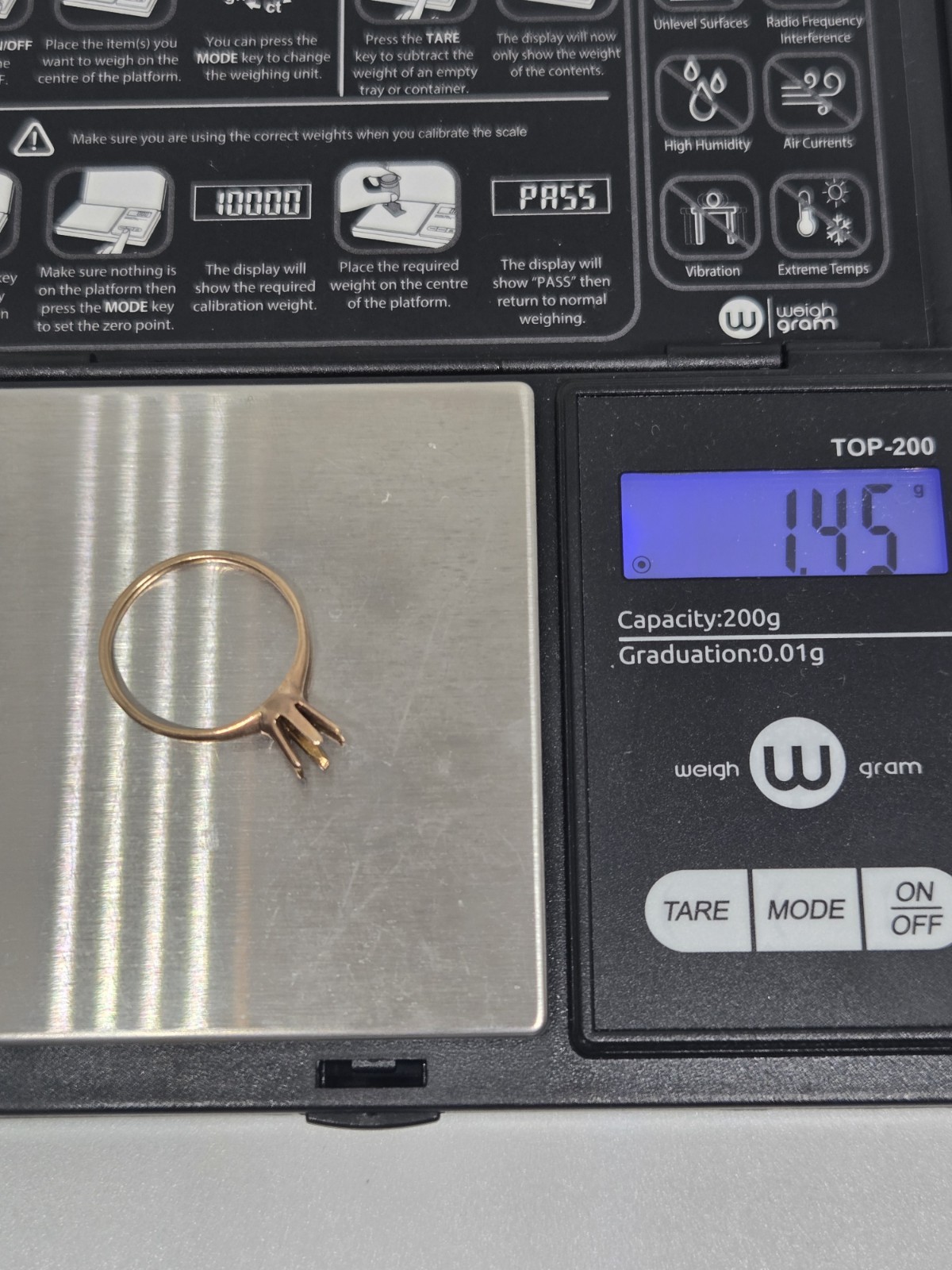 10K Yellow Solid Gold Solitaire Ring Mounting 1.4… - image 7