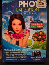 Photo Explosion Deluxe Version 5 PC Photo Editing Software New In Box Sealed 291