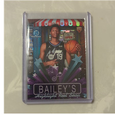 2025 Topps Bowman Chrome Ace Bailey Utah Jazz Hobby Stars Refractor Rookie HS-9