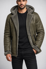 Men s Shearling Leather Jacket.