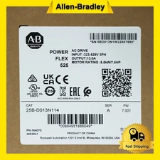 New  AB 25B-D013N114 PowerFlex 525 5.5kW 7.5Hp AC Drive