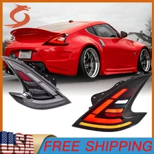 LED Tail Light Clear Compatible Brake Light For 2009-2021 Nissan 370Z Z34 Pair