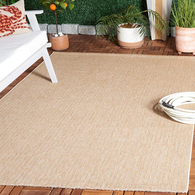 All-Weather Washable Sisal Rug 4' x 6' - Natural, Non-Shedding, Easy Clean