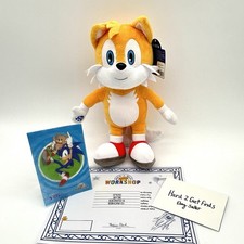 Build A Bear Tails Plush Sonic The Hedgehog With Exclusive Sonic Print RARE NWT