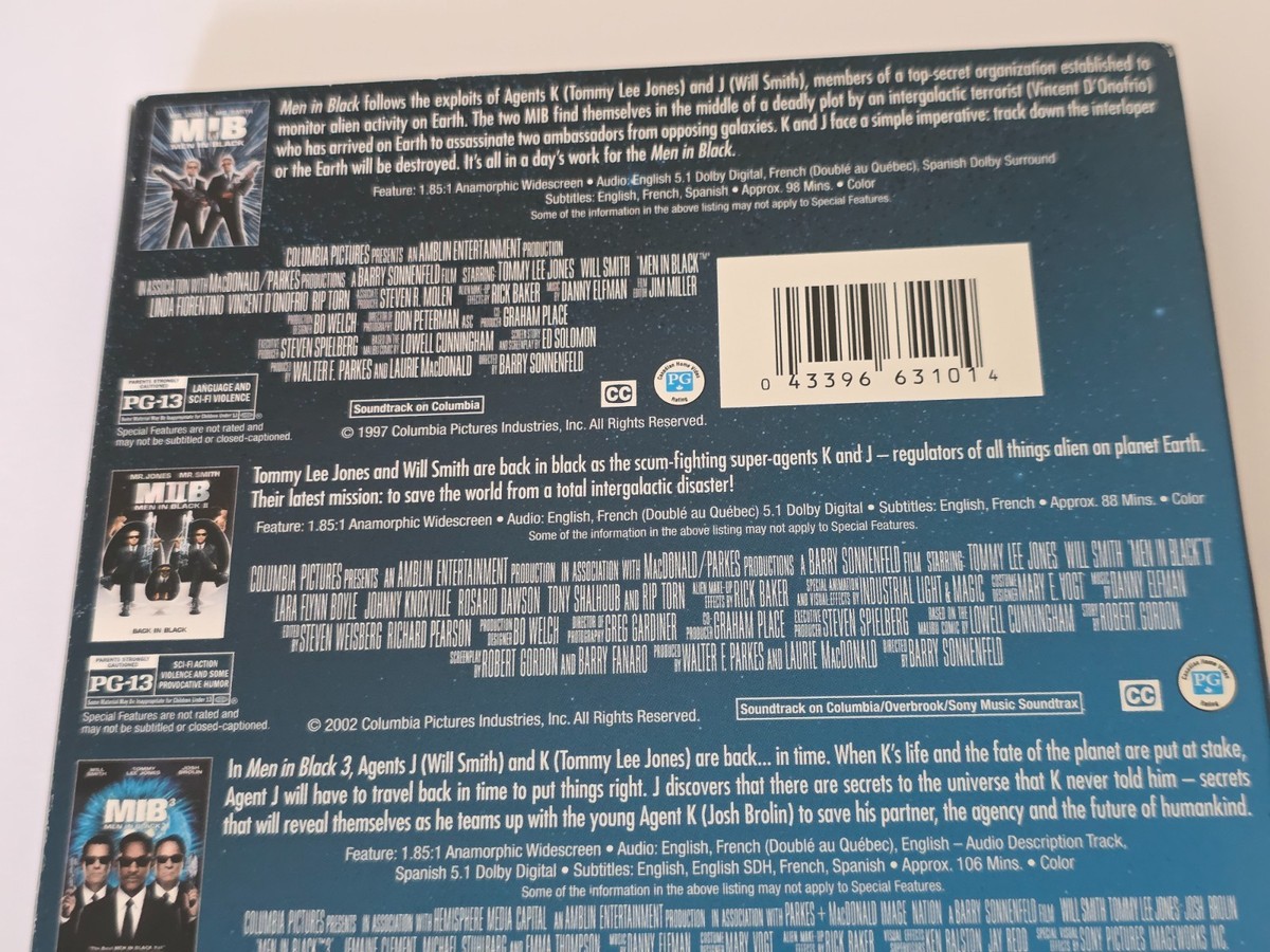 MIB 4 Movie Collection Men In Black DVD W/ Rare Slipcover | eBay
