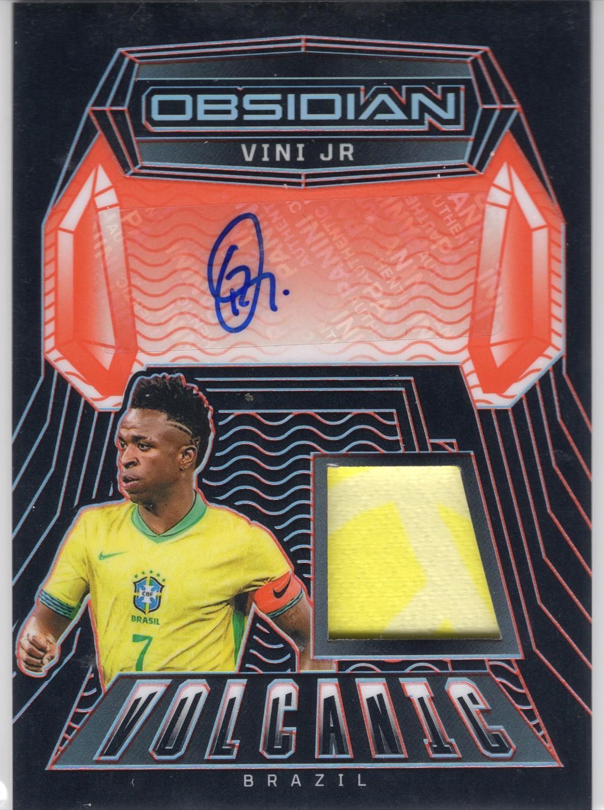 VINI JR. 2024 Panini Obsidian #VS-VJR Electric Etch Orange /99 Auto
