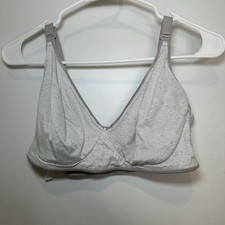 SOMA Embraceable Reversible Bralette XL Heather Crystal Gray Wire Free Adj Strap