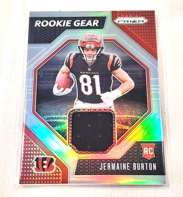 2024 Panini Prizm Silver Rookie Gear Relic Jermaine Burton Cincinnati Bengals