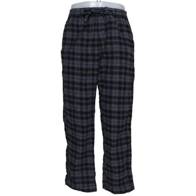 H&M, Pyjamahose, Größe: M, Grau/Schwarz, Baumwolle, Karo, Flanell, Herren #XIm