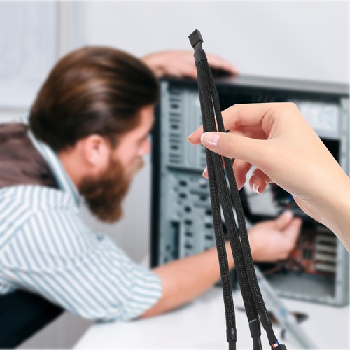 2 Pcs CPU -Adapterkabel Lüfter Verlängerungskabel Splitter Für Computerlüfter - 第 8/12 張圖片