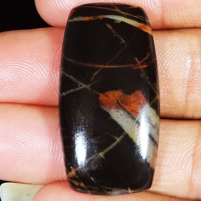 Natural Pilbara Jasper Kissen Cabochon Lose Edelstein 38.35 Ct 19x37x5 mm RE124