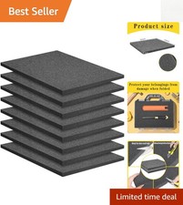 8 Pcs Cuttable Polyurethane Foam Sheets   16x12x1 Inch for Ultimate Protection