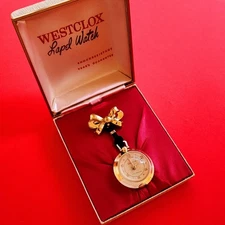 Westclox Lapel Watch Pocket Necklace Pendant Purse Mechanical Vintage For Repair