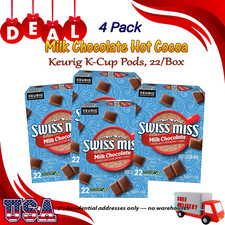 4 Pack Swiss Miss Milk Chocolate Hot Cocoa K Cup Pods 22 Count Keurig Compatible