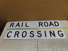 VTG GENUINE ORIGINAL RAILROAD CROSSING CROSSBUCK SIGN 48x 9 REFLECTIVE