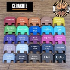 Blank Colored Cerakote Rear Slide Plate for Full Sized Glocks Gen 1-5