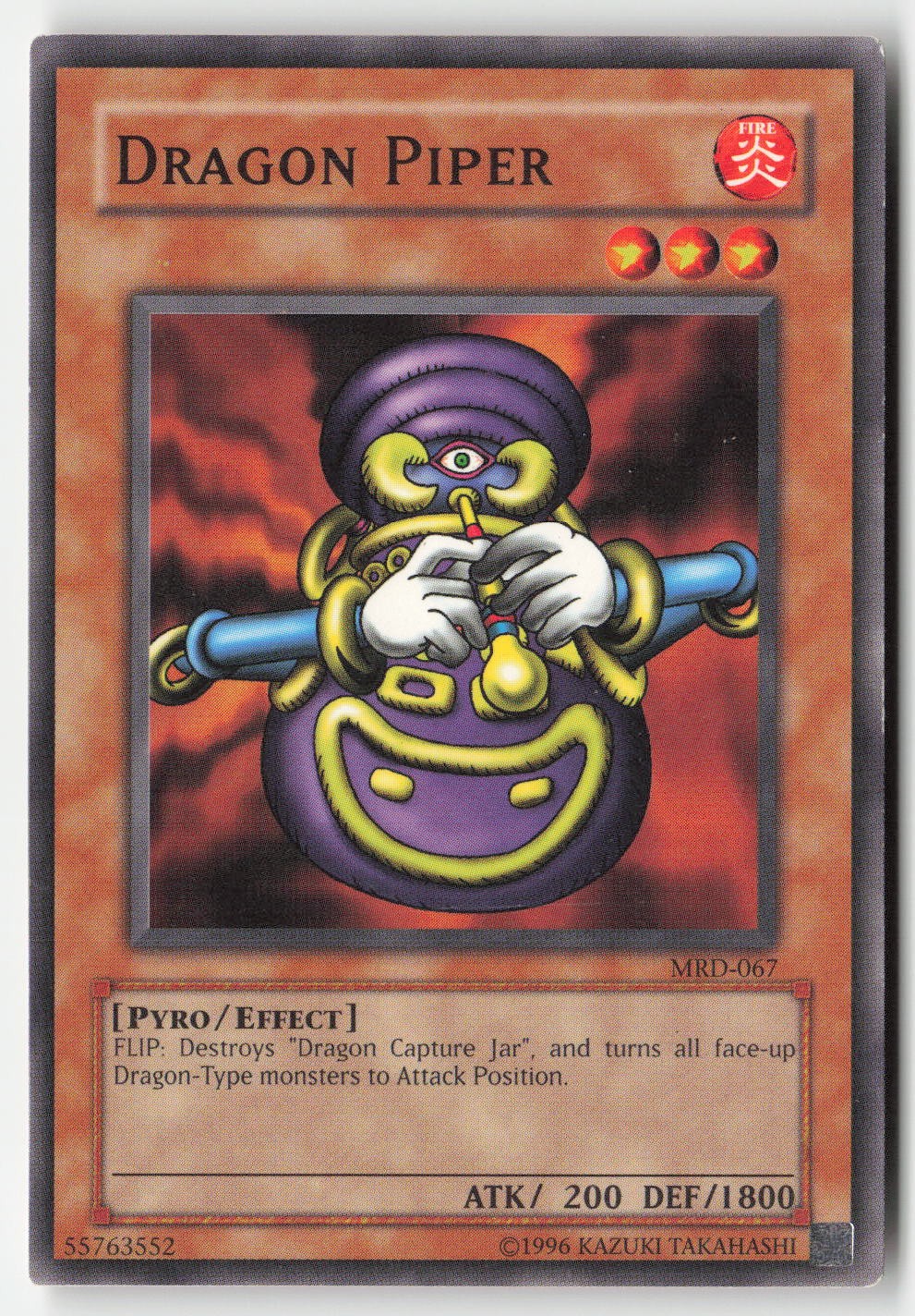 Dragon Piper MRD-E067 YuGiOh Metal Raiders trading card — raw and PSA graded price guide